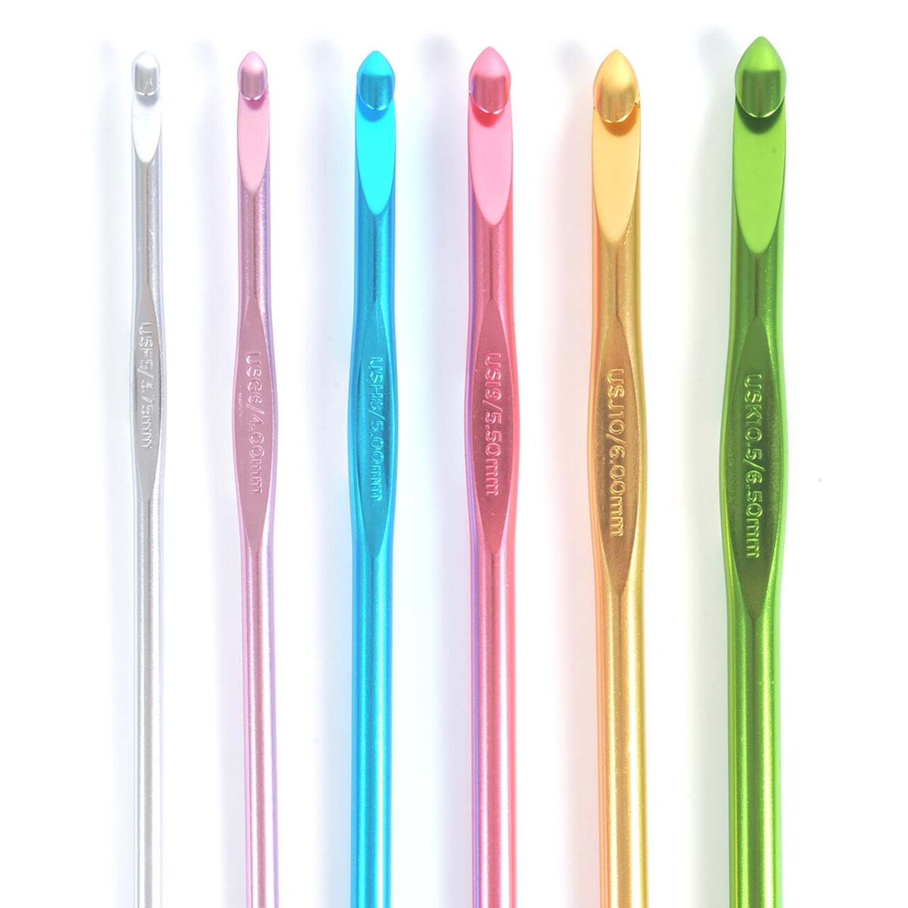 Susan Bates SilvaLume Crochet Hook Set in Vinyl Pouch Set of 6 Crochet Hooks